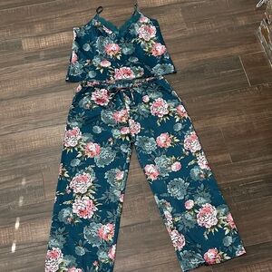 Floral Tank and Pants Sleepwear Set